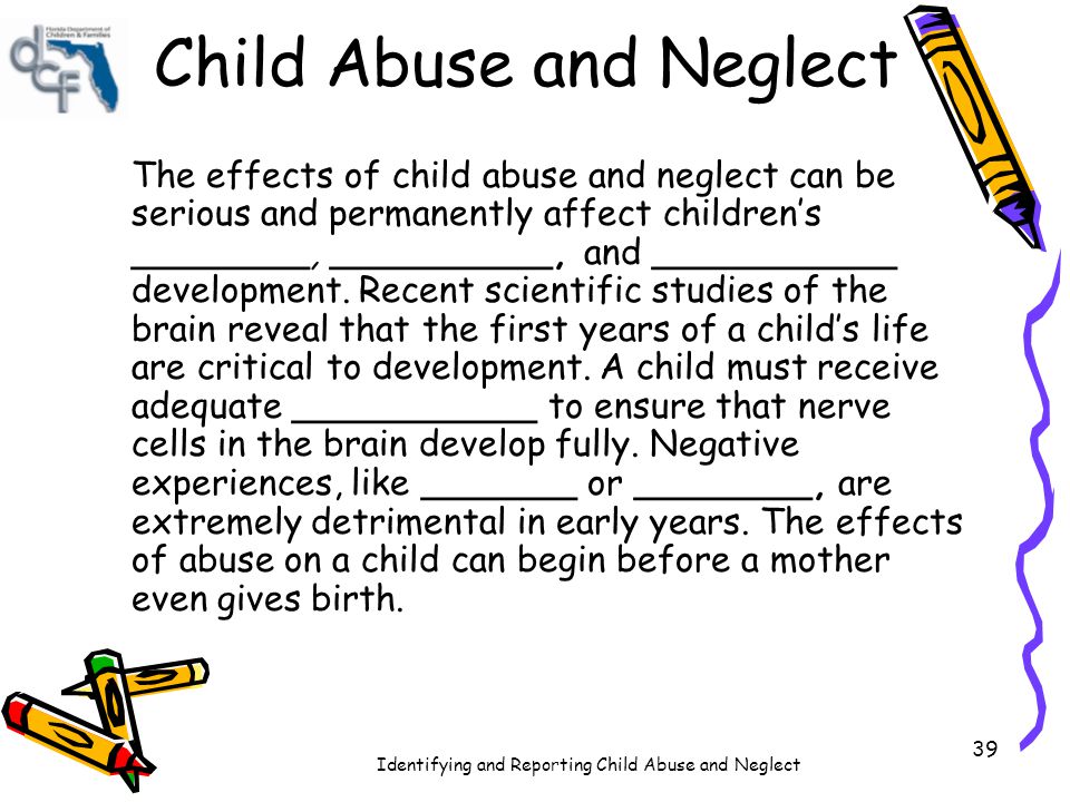 An introduction to the negative effects of child abuse on children